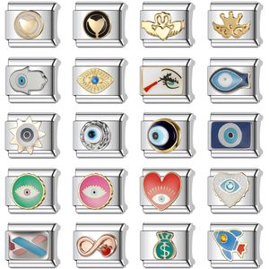 Módulo de serie de ojos creativos 9Mm sección única de acero inoxidable DIY pulsera al por mayor accesorios de joyería - Product Image 1