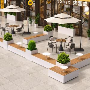 Boîte à fleurs extérieure commerciale <span class=keywords><strong>en</strong></span> acier inoxydable <span class=keywords><strong>en</strong></span> fer forgé <span class=keywords><strong>bac</strong></span> à fleurs balançoire clôture cloison <span class=keywords><strong>banc</strong></span> combinaison siège Pot plateaux - Product Image 1