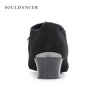Chaussures de danse de salon BD pour hommes chaussures de danse de salon en toile cuir noir talons bas enseignement chaussures de danse latine pour hommes vente en gros de LOGO personnalisé