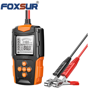 เครื่องทดสอบแบตเตอรี่ FOXSUR ป้องกันเต็มรูปแบบ 12V 24V เครื่องวิเคราะห์ SOH <span class=keywords><strong>SOC</strong></span> เครื่องมือวินิจฉัยอเนกประสงค์ เครื่องทดสอบแบตเตอรี่ตะกั่วกรด 12V/24V - Product Image 1