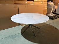 Meubles de luxe pour la maison, table à manger moderne avec plateau en ardoise, pieds dorés, table basse ronde en marbre, tables rondes