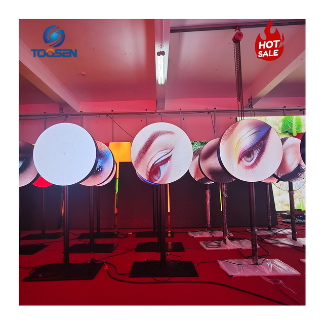 High Brightness Disc LED Display Outdoor Circular LED Screen Customized Roundel LED Video Wall for Commercial Advertising