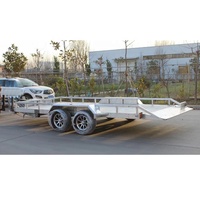 Semi-remorque tandem inclinable en aluminium certifiée CE Three Horses, 26 pieds, pour le transport de voitures, capacité de charge de 2 tonnes et finition galvanisée à chaud