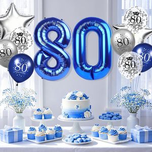 Decorazioni Personalizzate per Palloncini di <span class=keywords><strong>Compleanno</strong></span> con Palloncini Stampati '<span class=keywords><strong>Buon</strong></span> <span class=keywords><strong>Compleanno</strong></span>' e Palloncini Numerici da 40 Pollici per Feste di Anniversario - Product Image 2