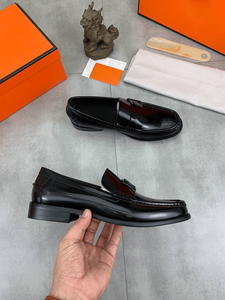 Mocasines negros de charol sin cordones para hombre, estilo formal, hermessing - Product Image 5