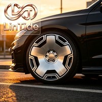 Rines de Aluminio Cóncavos de Estilo Clásico, Cuadrados, con Acabado Negro Brillante Pulido, Ruedas para Auto, PCD y ET Personalizados, Suministro de Fábrica