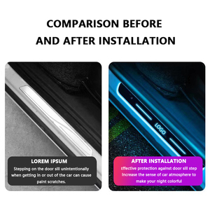 4 pz Pedana di Benvenuto a LED per <span class=keywords><strong>Auto</strong></span> Colore Cangiante Senza Cablaggio Striscia <span class=keywords><strong>Sottoporta</strong></span> Decorazione <span class=keywords><strong>Auto</strong></span> Luce Ambiente a Induzione - Product Image 6