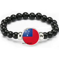 Bracelet drapeau national Vmcoatdu, bracelet élastique perlé, soutenez votre pays, souvenir de voyage, cadeaux pour hommes et femmes
