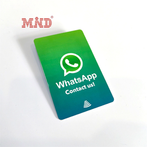 Superficie personalizada NFC Tarjeta Social Media PVC NFC Tarjeta de visita Llamada telefónica Contacto Escaneo <span class=keywords><strong>QR</strong></span> para <span class=keywords><strong>WhatsApp</strong></span> - Product Image 1