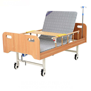 <span class=keywords><strong>Lit</strong></span> médical inclinable à manivelle unique confortable, <span class=keywords><strong>lit</strong></span> <span class=keywords><strong>d</strong></span>'hôpital en bois pour patients, pour les établissements médicaux - Product Image 3