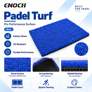 Gazon artificiel professionnel pour terrains de padel, installation facile, bleu, support durable, résistant aux UV, vente en gros directe usine - Product Image 1