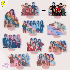 Standee in Acrilico Olografico Trasparente Laser KPOP Idol Stray Kids IVE ITZY TWICE Bangtan Boys Katseye - Product Image 1