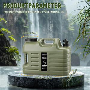 Portable PE Eco-friendly Plastic <b>Water</b> Storage Bucket with Spigot for Outdoor Activities Hiking Travelling and Camping - Product Image 3