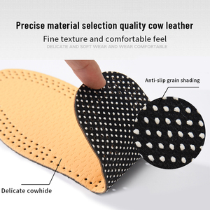 Ultra-Thin High Quality Men's Genuine Leather <strong>Shoes</strong> <strong>Inner</strong> <strong>Soles</strong> Cow Leather Flat Insole Latex Foam Absorbent for Sports Comfort - Product Image 3