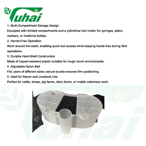 पशुधन उपचार और क्षेत्र कार्य के लिए समायोज्य बेल्ट के साथ पशु चिकित्सा कमर उपकरण धारक - Product Image 5