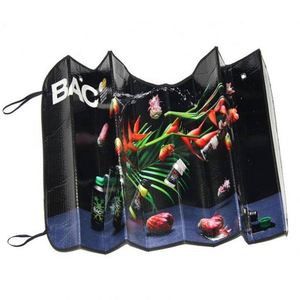 Custom Promotional Foldable Front <b>Window</b> Windshield Nylon Polyester Magnetic Silver Tyvek Car Sunshade for Car - Product Image 6