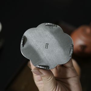 Posavasos redondo de hojalata con aislamiento térmico para ceremonia del té, soporte para tapa de tetera, origen Anji - Product Image 4