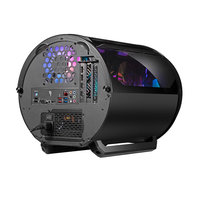Boîtier d'ordinateur de bureau 240 refroidi à l'eau M-ATX, châssis PC ITX, boîtier d'ordinateur avec ventilateurs rvb, tour complète