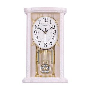 Haizhixing Grandfather <b>Clock</b> Reddish Brown Pillar Shape Quartz <b>Movement</b> Wall <b>Clock</b> With Pendulum And Chime - Product Image 2