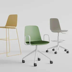 Cadeira estofada giratória para conferências, cadeira ergonômica para visitantes, gerente executivo com design original moderno