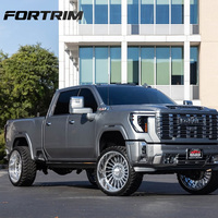 Jantes en alliage forgé polies sur mesure FORTRIM pour voitures tout-terrain 26x14 26x16 28x12 28x14 28x16 6X139.7 pour GMC Sierra Dodge RAM1500