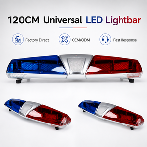 Barre lumineuse de toit Senken 120 cm rouge et bleue pour <span class=keywords><strong>ambulance</strong></span>, gyrophare clignotant pour véhicules d'urgence, de sauvetage et de dépannage - Product Image 4