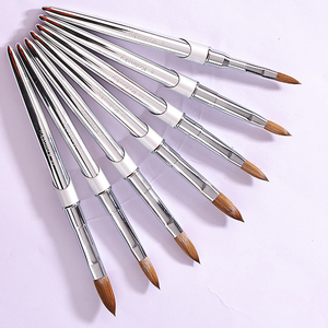Pinceau à ongles en acrylique Kolinsky avec manche en métal, pinceau à poudre personnalisé pour la décoration des ongles, pour salon de beauté - Product Image 5