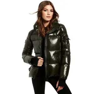 Freestyle Down Jacket Women's Glossy Finish Extra Shinny Ladies Winter Fashion Coat