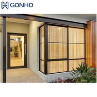 GONHO Système résidentiel Structure à rails inclinés Étanche Personnalisable Horizontal Aluminium Portes coulissantes Fenêtres
