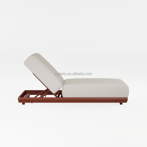 Chaise longue d'extérieur haut <span class=keywords><strong>de</strong></span> gamme avec structure en aluminium robuste et <span class=keywords><strong>coussin</strong></span> en éponge épaisse imperméable pour patio et bord <span class=keywords><strong>de</strong></span> piscine - Product Image 2