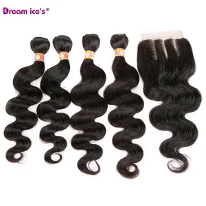 Dream. Buz saç toptan vizon 8-30 "100% Remy bakire brezilyalı vücut dalga saç örgü İnsan saç bundle uzatma