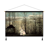 Tapisserie murale personnalisée avec peinture à l'huile impressionniste pour la décoration de salon, vente en gros