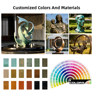 Tuin decoratieve buitenkunst op maat gemaakte levensgrote park grote kunst metalen moderne muziekfiguren bronzen tuinbeeld - Product Image 5