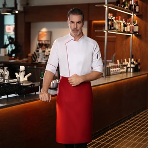 Chef Uniform Mid Sleeve Waterproof Oil Proof Stain Resistant Catering Workwear Set Men Restaurants Teahouses - Product Image 2