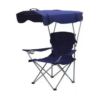 2024 en çok satan toptan yüksek kalite açık kol dayama taşınabilir katlanır güneşlik şemsiye plaj sandalyesi