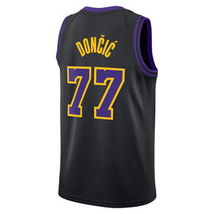 Los Angeles Pria # 77 Jersey Basket Luka Doncic Bordir Jahitan Seragam Dewasa Logo Edisi Kota Ukuran Besar Musim Panas - Product Image 4