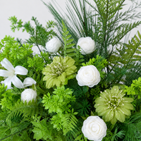 Witte Groene Handgemaakte Kunstbloemen Bruiloft Kerst Afstuderen Tafeldecoratie Bloemstuk Hotel Evenement Groothandel