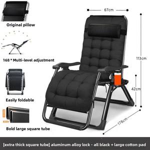 Chaise longue pliante portable pour la pause déjeuner avec dossier en métal, chaise <span class=keywords><strong>de</strong></span> plage pour la maison et l'extérieur, chaise longue pour le parc, les loisirs et le <span class=keywords><strong>soleil</strong></span> - Product Image 3