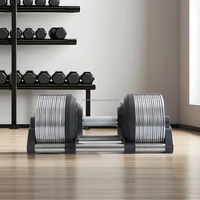 Haute qualité en gros 32kg haltère réglable 1kg augmentation ensemble d'haltères réglables pour les gymnases