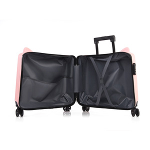 <span class=keywords><strong>Valise</strong></span> cabine 20 pouces pour enfants, avec fonction siège et roulettes, motif dessin animé, aide à la marche pour bébé - Product Image 3