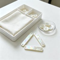 Boutons en nacre blanche à 2 trous, longs et en forme de bande, boutons en coquille naturelle polie pour vêtements de mode