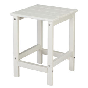 Table d'appoint carrée blanche en Hdpe, 36x36x47cm, meubles d'extérieur résistants aux intempéries, pour cuisine, salon, design minimaliste - Product Image 1