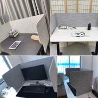 Écran de confidentialité de bureau pliable sur mesure à 3 panneaux en feutre PET, cloison acoustique autoportante pour bureau et étude