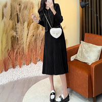 Direkt vom Hersteller: Damenmode-Kleid, Stretch-Casual-Top und Kleid im 2-teiligen Set, Miyake Plissee-Kleid