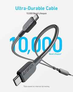 Anker 2-in-1 USB <b>C</b> <b>Cable</b> 4 Ft to Ultra-Durable 140W Fast <b>Charging</b> for 15 A8895 140W USB <b>C</b> to USB <b>C</b> <b>Cable</b> for A8895 A8895 - Product Image 5