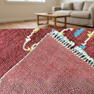 Ocean Art Collection Premium Wool Silk Plush <b>Pile</b> Kilim Geometric Pattern Extra <b>Thick</b> Non-Slip Designer <b>Rug</b> - Product Image 3