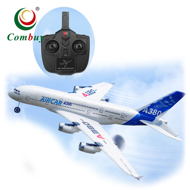 EPP 3 Channel 2.4G LED Light Electric Toy 70G Flying Rc Airplane Airbus A380 200M Control Ready-to-Go Remote Controller