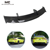 Kit carrosserie en fibre de carbone véritable style MP, grand aileron arrière, aileron de coffre arrière pour BMW G82 M4 2020-IN