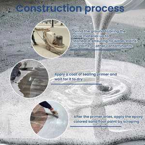 High Hardness Wear-Resistant Eco-friendly Easy Clean Epoxy Colored Sand Floor Self-Leveling <b>Paint</b> Simple Brush Application - Product Image 5