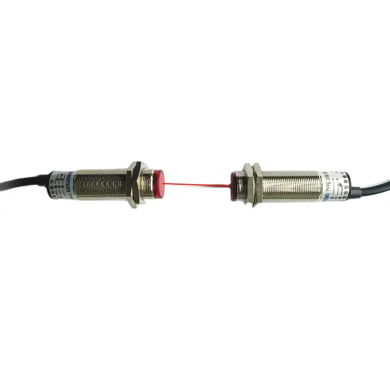 M12 Laser Photoelectric sensor Cylinder durch strahl typ lange ermitteln abstand bereich 20m DC 3-WIRE Sensor schalter PNP NPN modul